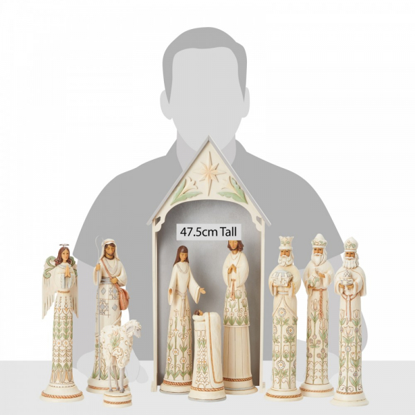 Heartwood Creek White Woodland Nativity Set Limited Edition Masterpiece - 6004200 Heartwood Creek White Woodland Nativity Set Limited Edition Masterpiece - 6004200