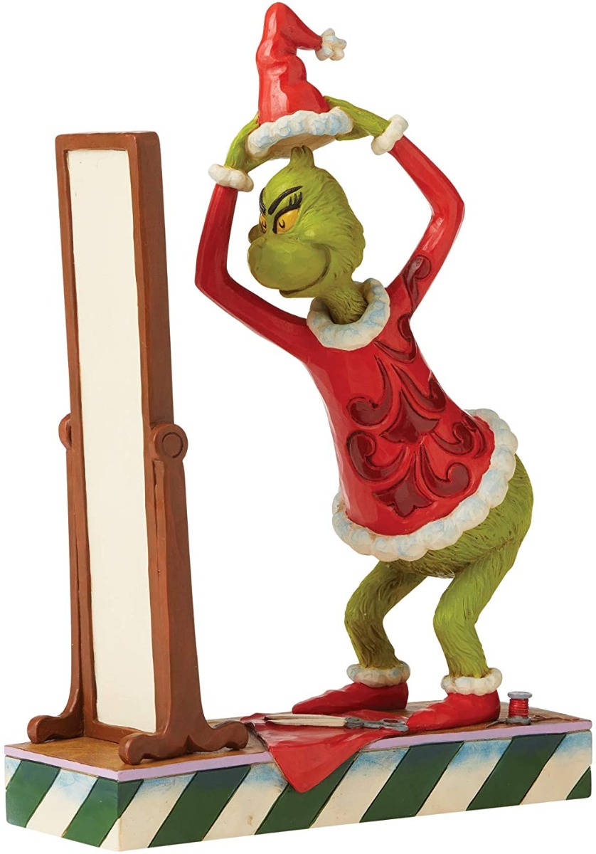 Jim Shore Grinch Grinch Getting Dressed in Santa Suit Jim Shore Grinch Grinch Getting Dressed in Santa Suit