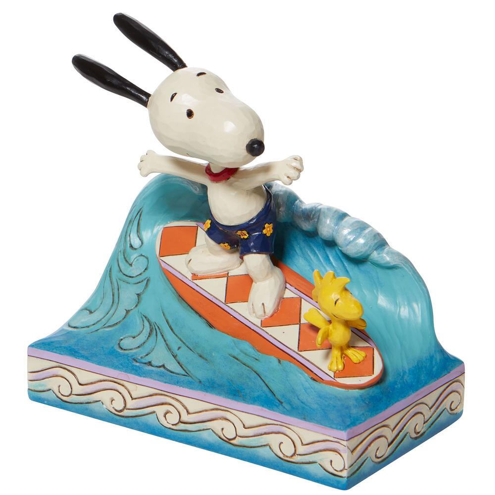Jim Shore Peanuts Snoopy and Woodstock Surfing Figurine Jim Shore Peanuts Snoopy and Woodstock Surfing Figurine