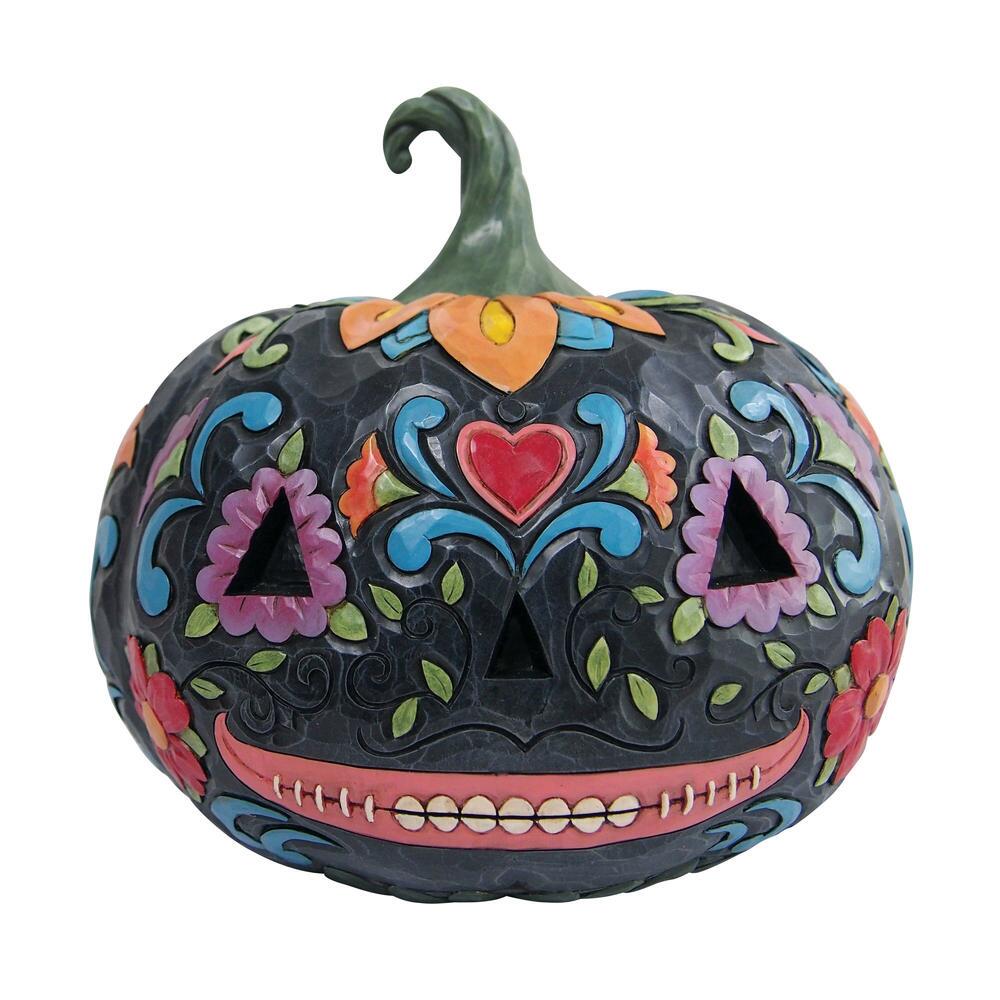 Jim Shore Heartwood Creek Day of the Dead Jack-o-Lantern Centerpiece