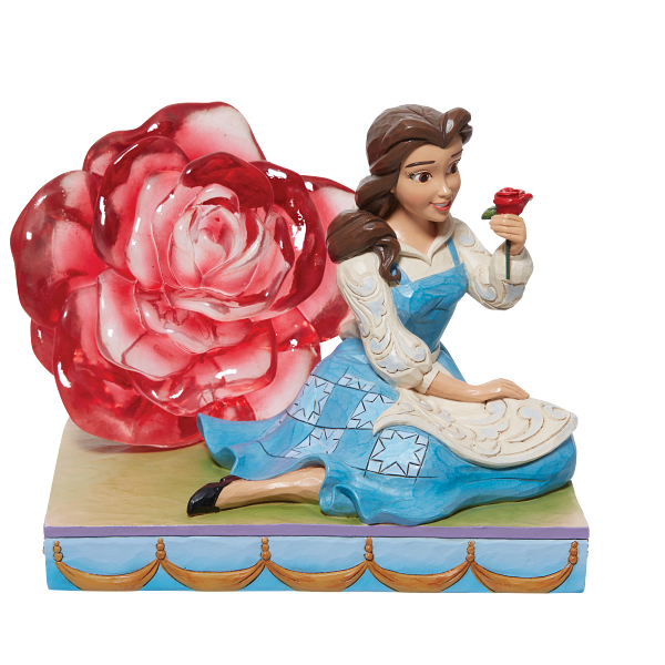 Jim Shore Disney Traditions Belle with Clear Resin Rose Jim Shore Disney Traditions Belle with Clear Resin Rose