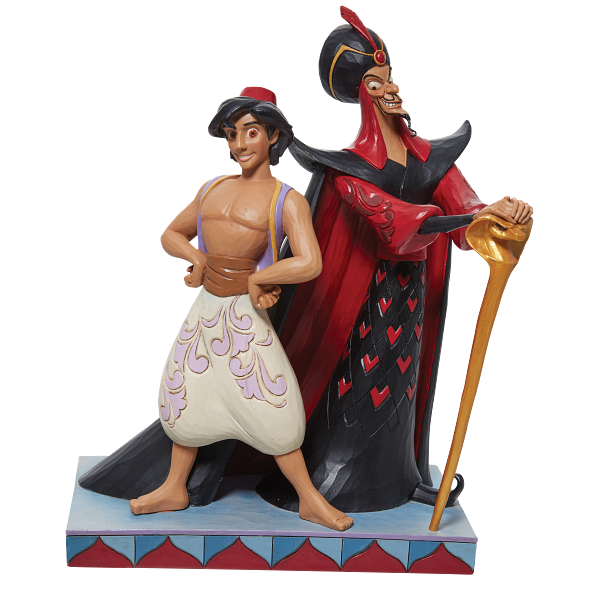 Jim Shore Disney Traditions Aladdin and Jafar Good vs Evil