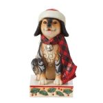 Heartwood Creek Highland Glen Dog in Santa Hat Figurine 