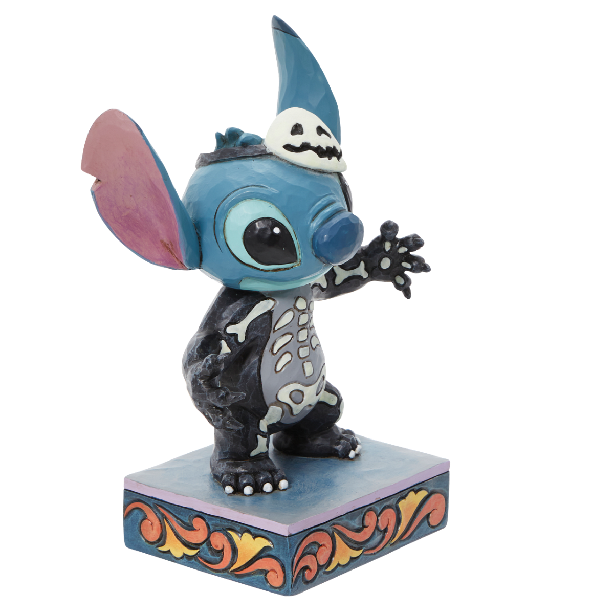 Jim Shore Disney Traditions Glow In The Dark Stitch Skeleton
