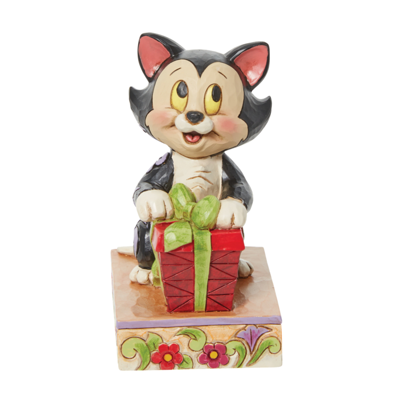 Jim Shore Disney Traditions Festive Feline (Figaro Christmas Personality Pose)