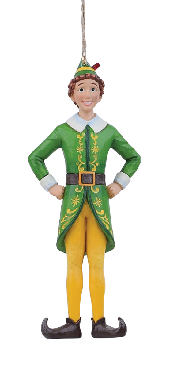 Jim Shore Buddy Elf in Classic Pose Hanging Ornament Jim Shore Buddy Elf in Classic Pose Hanging Ornament