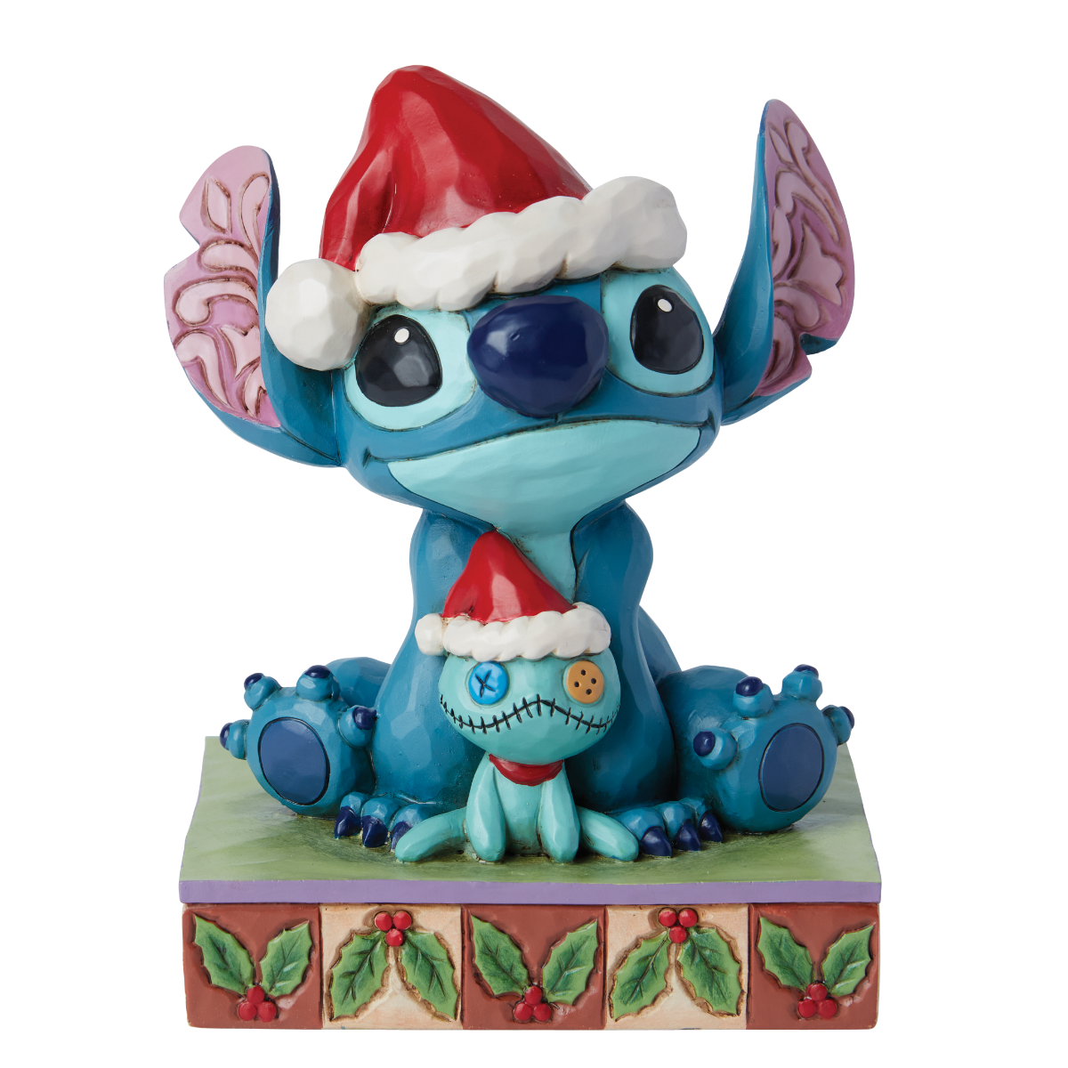 Jim Shore Disney Traditions Christmas Buddies Santa Stitch & Scrump Figurine