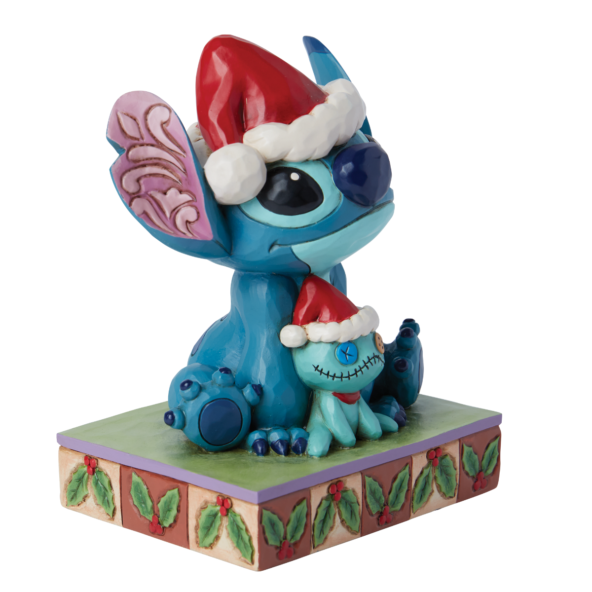 Jim Shore Disney Traditions Christmas Buddies Santa Stitch & Scrump Figurine