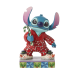 Jim Shore Disney Traditions Christmas Morning Holiday Stitch Personality Pose Figurine