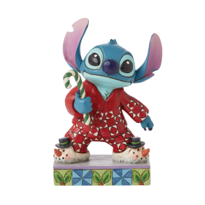 Jim Shore Disney Traditions Christmas Morning Holiday Stitch Personality Pose Figurine