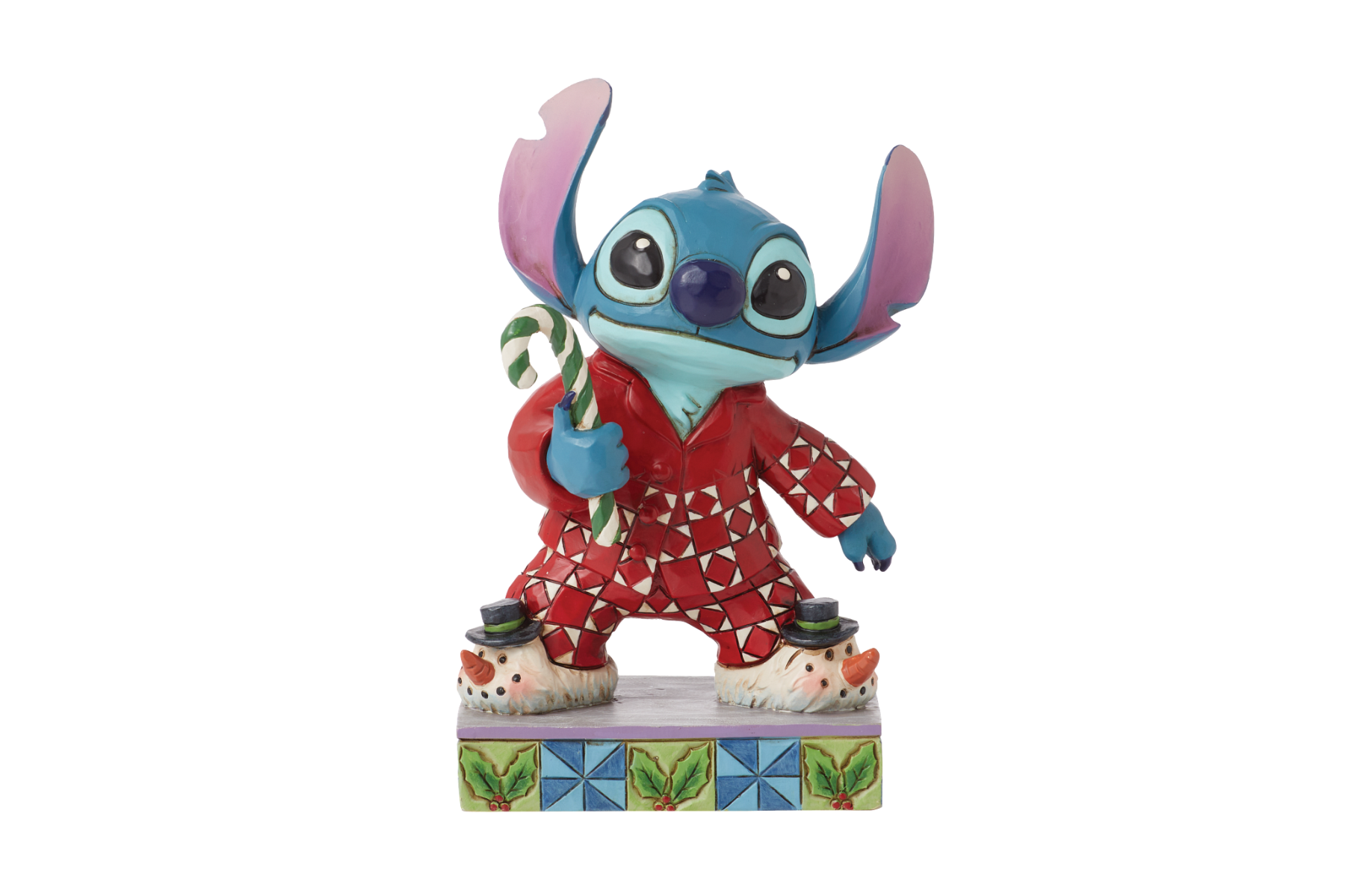 Jim Shore Disney Traditions Christmas Morning Holiday Stitch Personality Pose Figurine