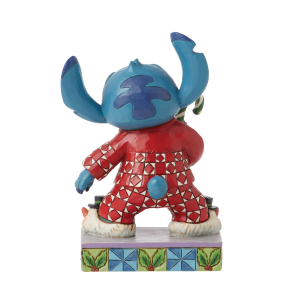 Jim Shore Disney Traditions Christmas Morning Holiday Stitch Personality Pose Figurine