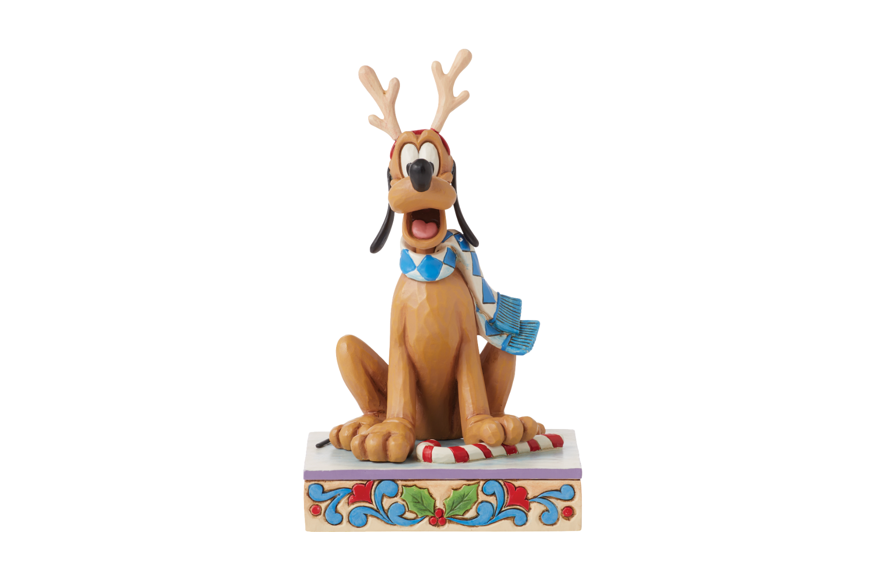 Jim Shore Disney Traditions Dashing Rein-dog Holiday Pluto Figurine Jim Shore Disney Traditions Dashing Rein-dog Holiday Pluto Figurine