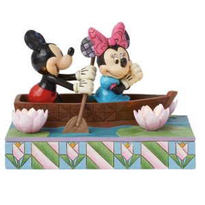 Jim Shore Disney Traditions Mickey & Minnie Love Rowboat Row-mance is in the Air