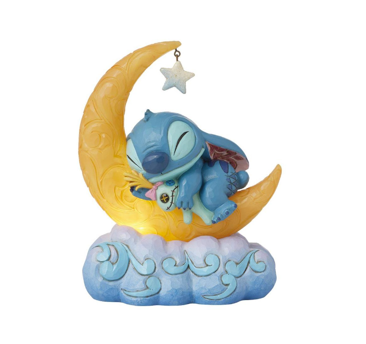 Jim Shore Disney Traditions Stitch & Scrump on Moon Sweet Dreams Jim Shore Disney Traditions Stitch & Scrump on Moon Sweet Dreams