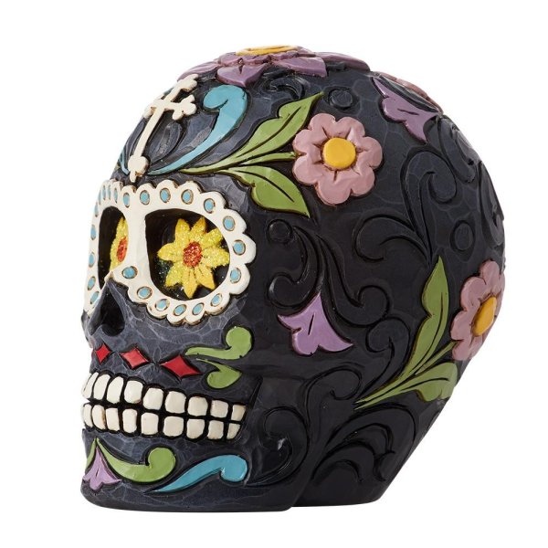 Jim Shore Heartwood Creek DOD Black Skull Figurine