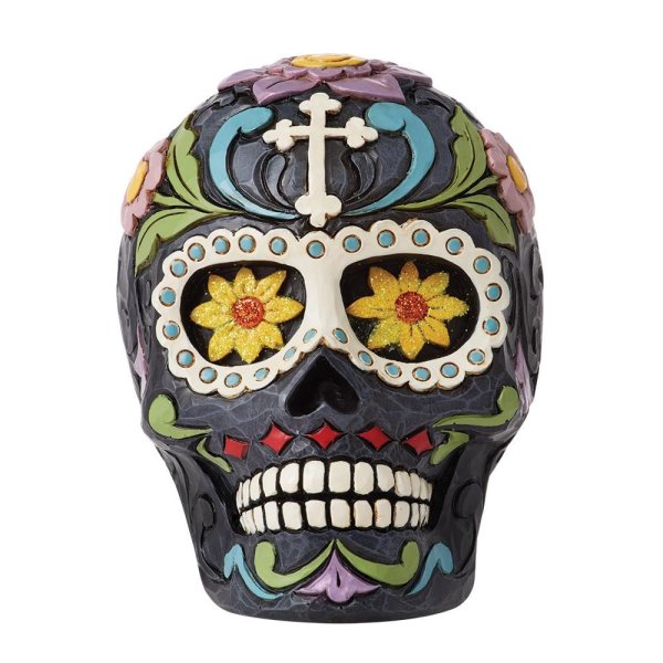 Jim Shore Heartwood Creek DOD Black Skull Figurine