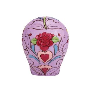 Jim Shore Heartwood Creek DOD Purple Skull Pint Colourful Calavera Figurine