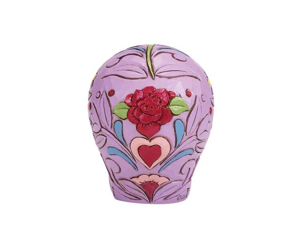 Jim Shore Heartwood Creek DOD Purple Skull Pint Colourful Calavera Figurine Jim Shore Heartwood Creek DOD Purple Skull Pint Colourful Calavera Figurine