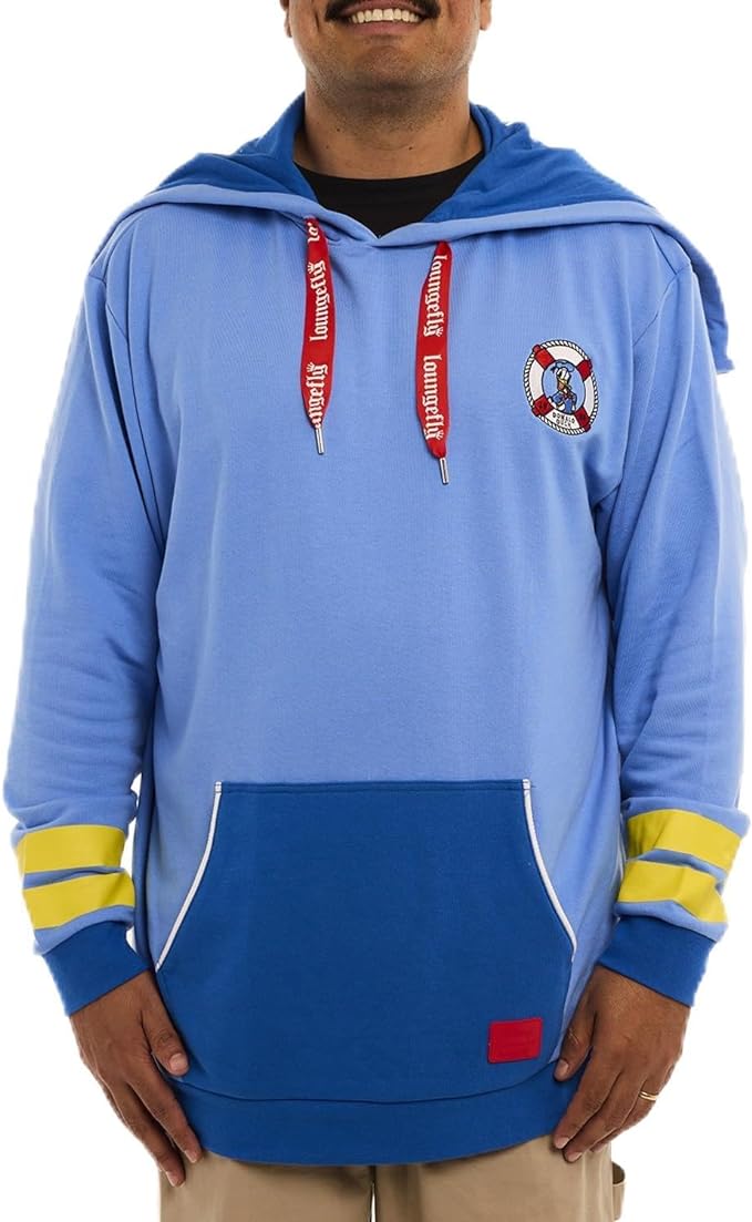 Loungefly Disney Donald Duck 90th Anniversary Hooded Sweatshirt Loungefly Disney Donald Duck 90th Anniversary Hooded Sweatshirt