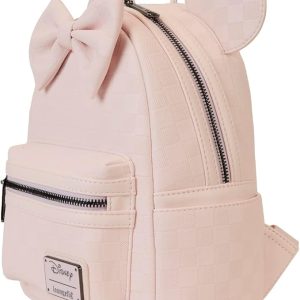 Loungefly Minnie Mouse Checkered Texture Mini Backpack