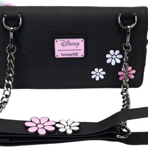 Loungefly Disney Minnie Floral Rock The Dots Clutch Crossbody Bag