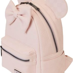 Loungefly Minnie Mouse Checkered Texture Mini Backpack