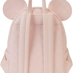 Loungefly Minnie Mouse Checkered Texture Mini Backpack