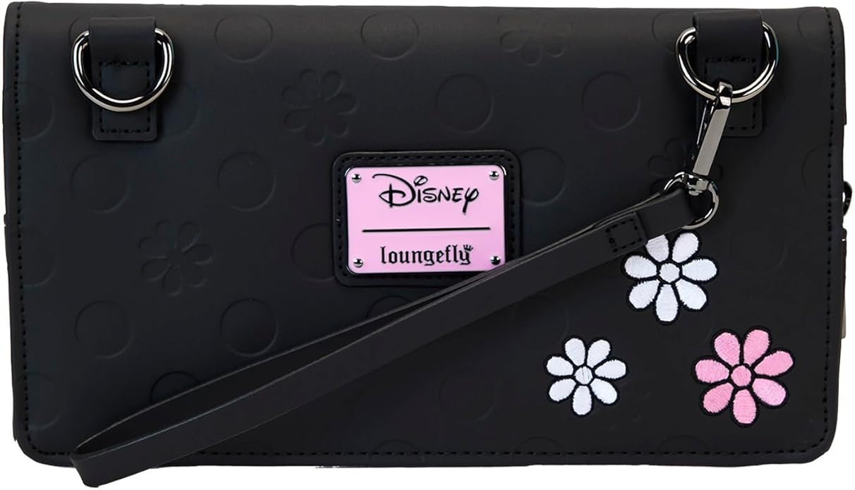 Loungefly Disney Minnie Floral Rock The Dots Clutch Crossbody Bag Loungefly Disney Minnie Floral Rock The Dots Clutch Crossbody Bag
