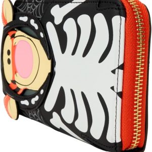 Loungefly Disney Winnie the Pooh Skeleton Tigger Glow Zip Around Wallet