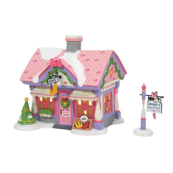 Diney Village by D56 Minnie Mouse's Shoe Boutique