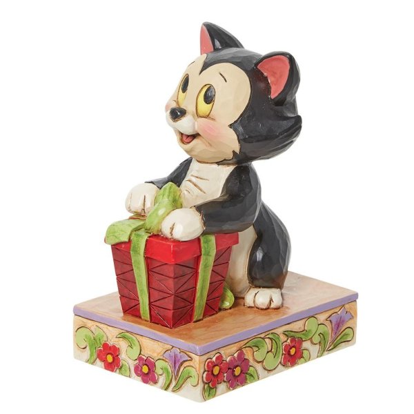 Jim Shore Disney Traditions Festive Feline (Figaro Christmas Personality  Pose)