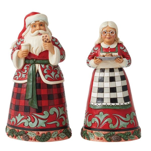 Jim Shore Heartwood Creek Highland Glen Mr & Mrs Claus Figurine