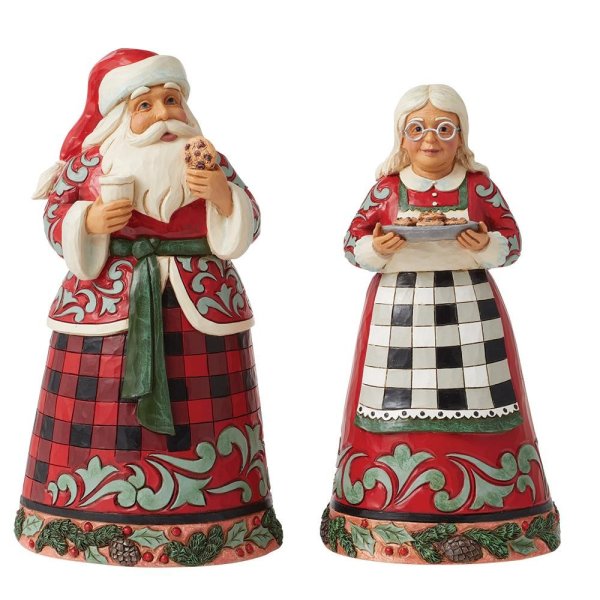Jim Shore Heartwood Creek Highland Glen Mr & Mrs Claus Figurine
