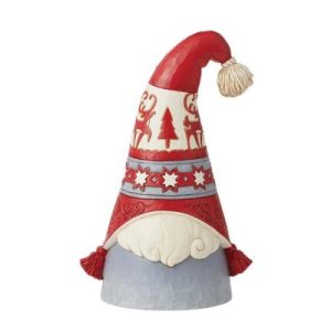 Jim Shore Heartwood Creek Gnome with Reindeer Hat