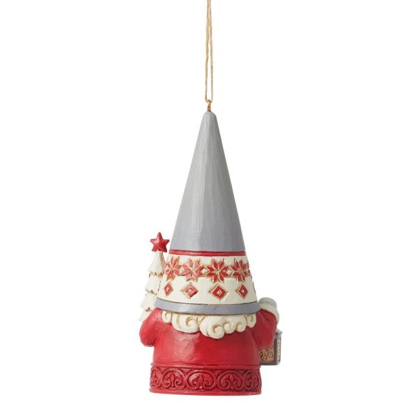 Jim Shore Heartwood Creek Gnome with Tree Hanging Ornament