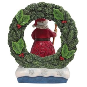 Jim Shore Heartwood Creek Santa in Wreath Figurine