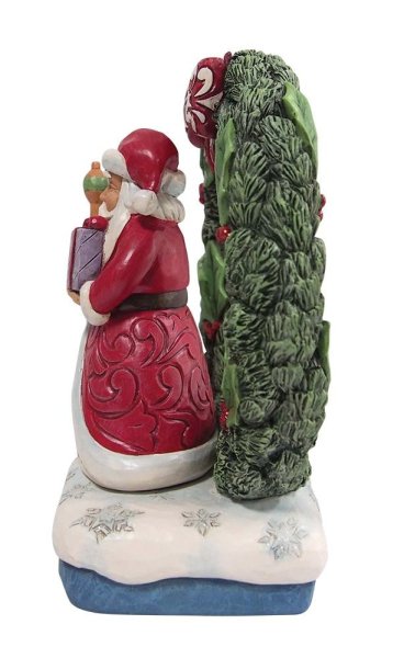 Jim Shore Heartwood Creek Santa in Wreath Figurine Jim Shore Heartwood Creek Santa in Wreath Figurine