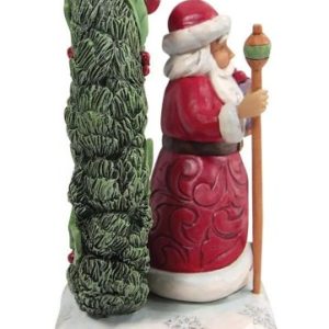 Jim Shore Heartwood Creek Santa in Wreath Figurine