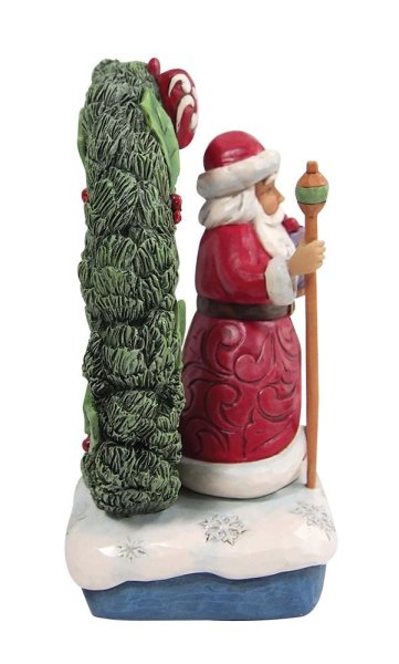Jim Shore Heartwood Creek Santa in Wreath Figurine Jim Shore Heartwood Creek Santa in Wreath Figurine