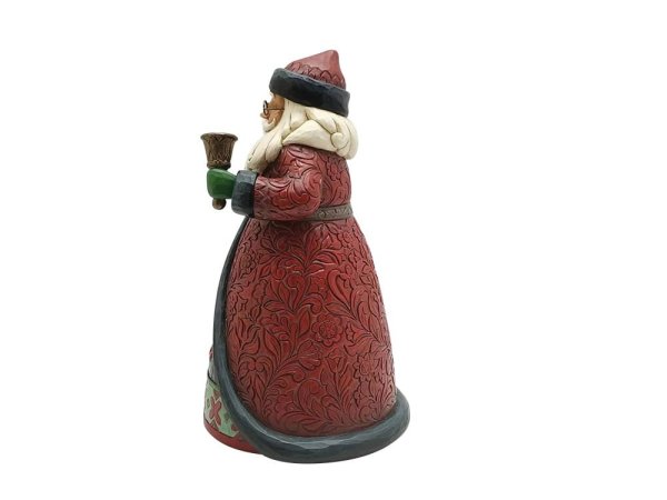 Jim Shore Heartwood Creek Holiday Manor Santa with Bells Figurine Jim Shore Heartwood Creek Holiday Manor Santa with Bells Figurine