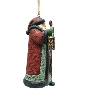 Jim Shore Holiday Manor Santa with Lantern Hanging Ornament