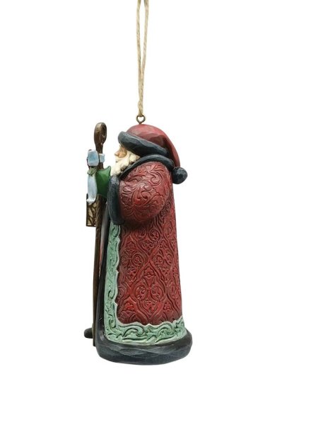Jim Shore Holiday Manor Santa with Lantern Hanging Ornament Jim Shore Holiday Manor Santa with Lantern Hanging Ornament