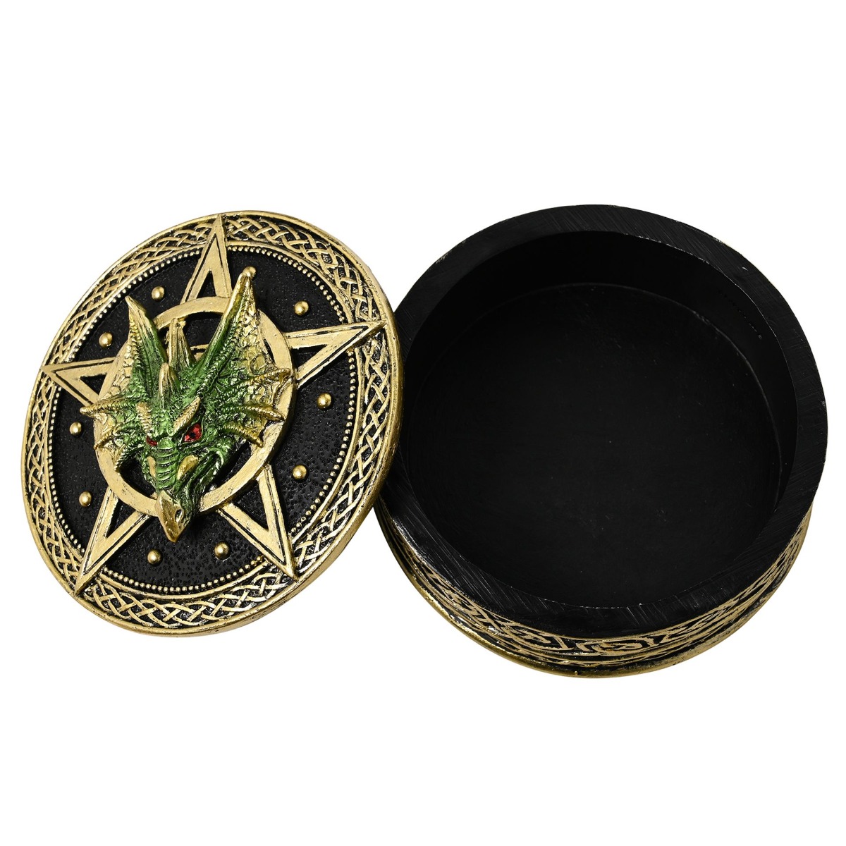 Juliana Mystic Legends Round Dragon Trinket Box