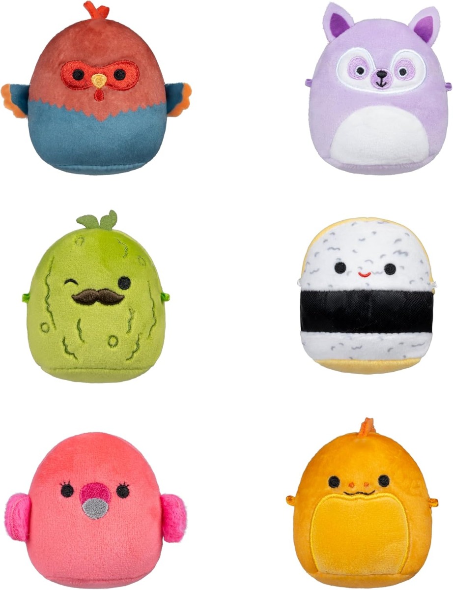 Squishmallows Micromallows 6 Pack - Charles,Onel,Mo,Cookie,Reed & Layla