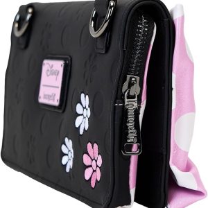 Loungefly Disney Minnie Floral Rock The Dots Clutch Crossbody Bag