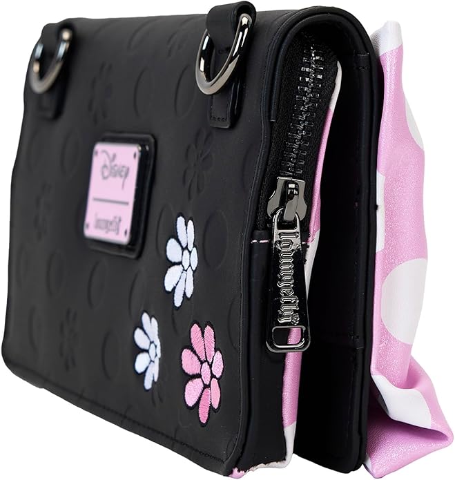 Loungefly Disney Minnie Floral Rock The Dots Clutch Crossbody Bag Loungefly Disney Minnie Floral Rock The Dots Clutch Crossbody Bag