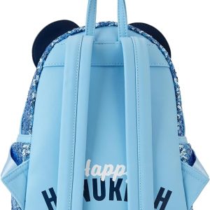 Loungefly Disney Mickey Mouse Hanukkah Sequin Glow Mini Backpack