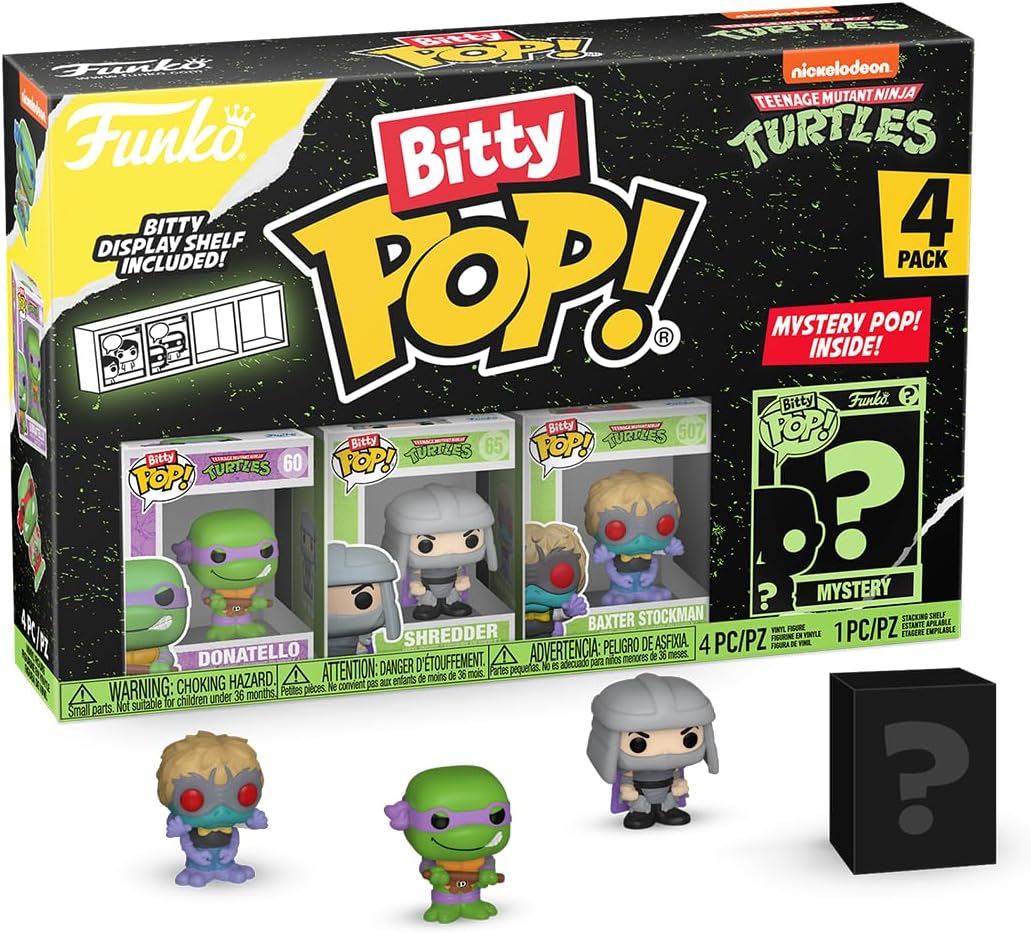Funko Bitty Pop - TMNT - Donatello-Shredder-Baxter Stockman + Mystery