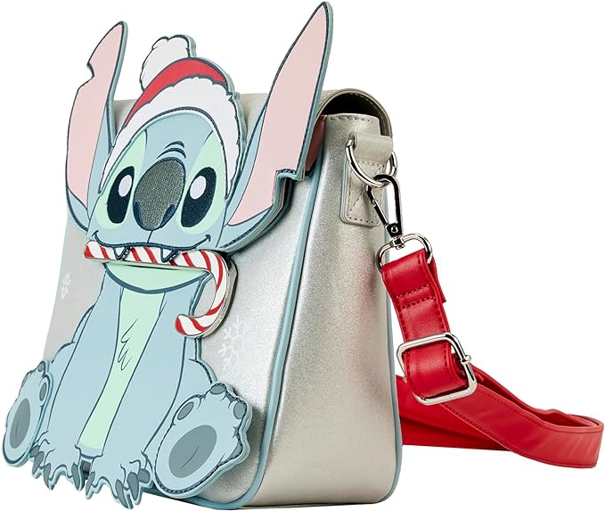 Loungefly Disney Stitch Holiday Glitter Crossbody Bag Loungefly Disney Stitch Holiday Glitter Crossbody Bag